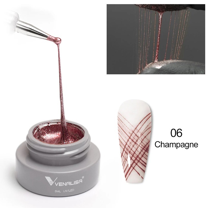 Venalisa-Rose-Pezsgő-spider-gél-extra-nyúlós-pókháló-gél-vékony-vonalas-díszítésekhez-8ml-Pink-Star-Nails-webáruház Venalisa-Rose-Pezsgő-spider-gél-extra-nyúlós-pókháló-gél-vékony-vonalas-díszítésekhez-8ml-Pink-Star-Nails-webáruház